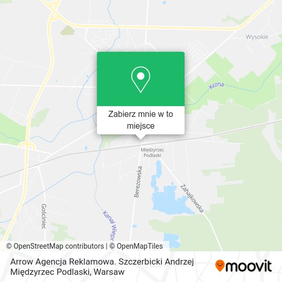 Mapa Arrow Agencja Reklamowa. Szczerbicki Andrzej Międzyrzec Podlaski