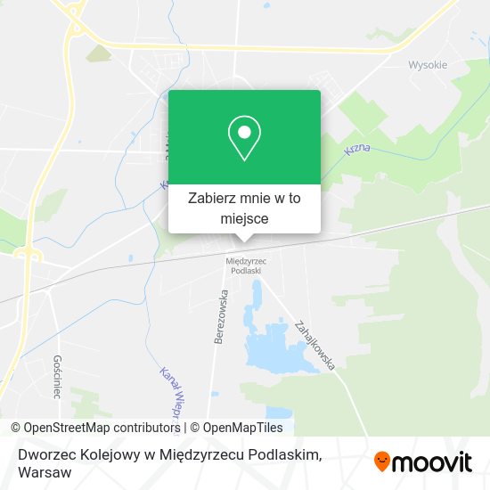 Mapa Dworzec Kolejowy w Międzyrzecu Podlaskim