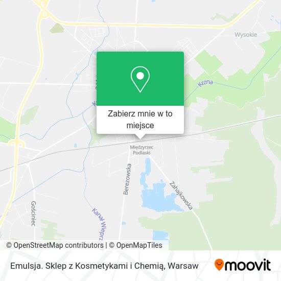 Mapa Emulsja. Sklep z Kosmetykami i Chemią