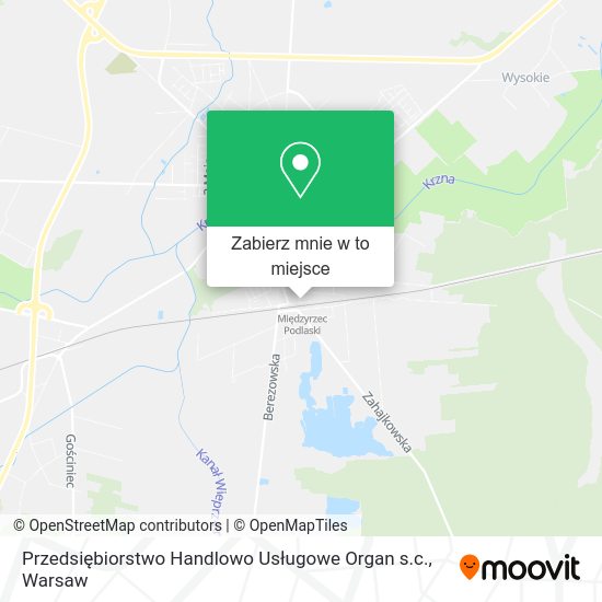 Mapa Przedsiębiorstwo Handlowo Usługowe Organ s.c.