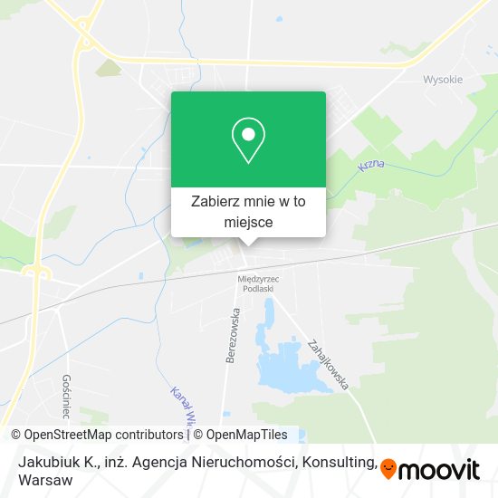 Mapa Jakubiuk K., inż. Agencja Nieruchomości, Konsulting