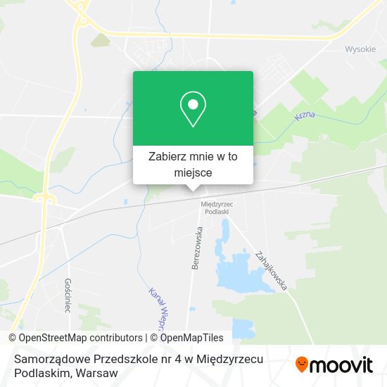 Mapa Samorządowe Przedszkole nr 4 w Międzyrzecu Podlaskim