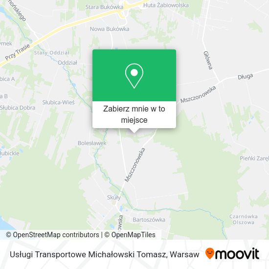 Mapa Usługi Transportowe Michałowski Tomasz