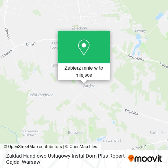 Mapa Zakład Handlowo Usługowy Instal Dom Plus Robert Gajda