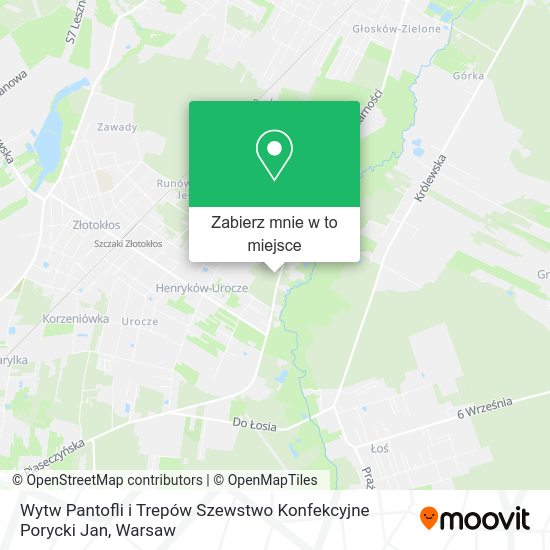 Mapa Wytw Pantofli i Trepów Szewstwo Konfekcyjne Porycki Jan