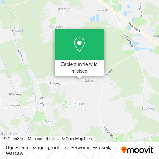 Mapa Ogro-Tech Usługi Ogrodnicze Sławomir Fabisiak