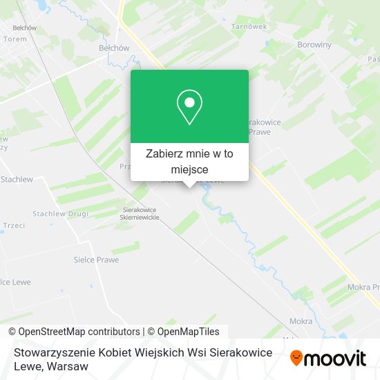 Mapa Stowarzyszenie Kobiet Wiejskich Wsi Sierakowice Lewe