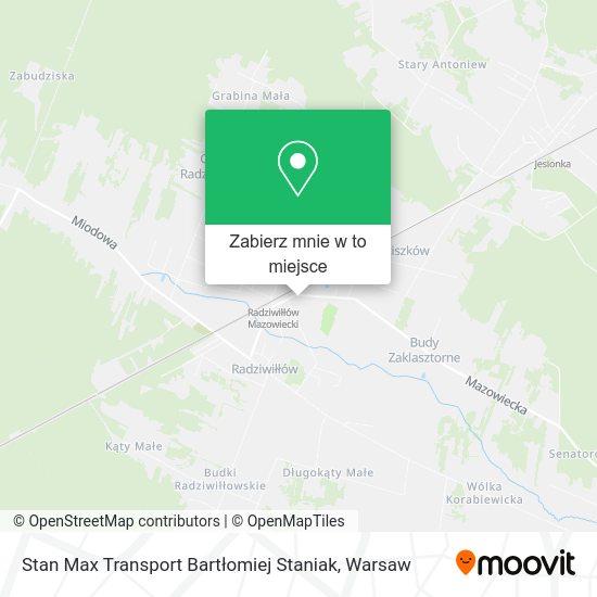 Mapa Stan Max Transport Bartłomiej Staniak