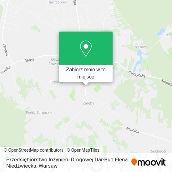 Mapa Przedsiębiorstwo Inżynierii Drogowej Dar-Bud Elena Niedźwiecka