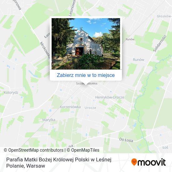 Mapa Parafia Matki Bożej Królowej Polski w Leśnej Polanie