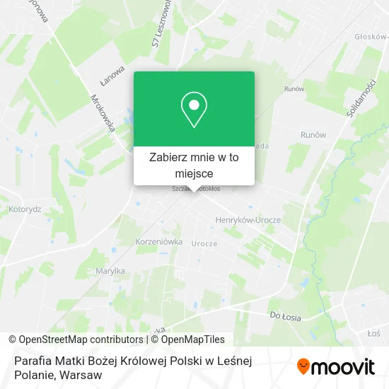 Mapa Parafia Matki Bożej Królowej Polski w Leśnej Polanie