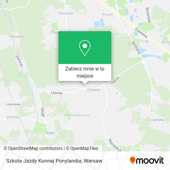 Mapa Szkoła Jazdy Konnej Ponylandia