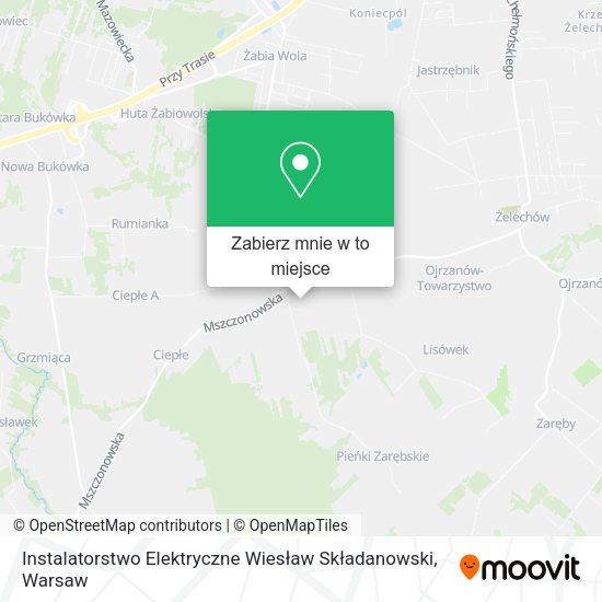 Mapa Instalatorstwo Elektryczne Wiesław Składanowski