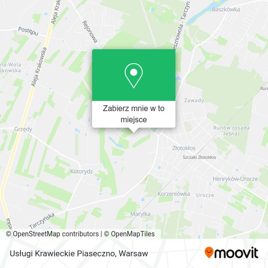 Mapa Usługi Krawieckie Piaseczno