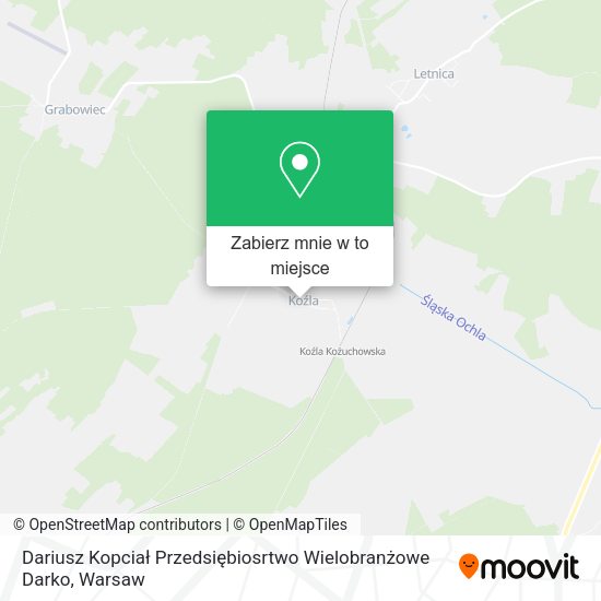 Mapa Dariusz Kopciał Przedsiębiosrtwo Wielobranżowe Darko