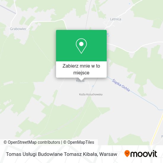 Mapa Tomas Usługi Budowlane Tomasz Kibała