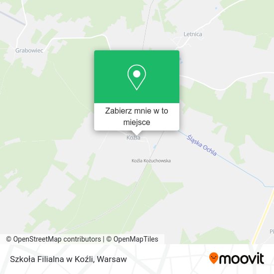 Mapa Szkoła Filialna w Koźli