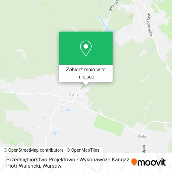 Mapa Przedsiębiorstwo Projektowo - Wykonawcze Kangaz Piotr Walencki