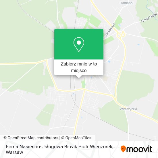 Mapa Firma Nasienno-Usługowa Biovik Piotr Wieczorek