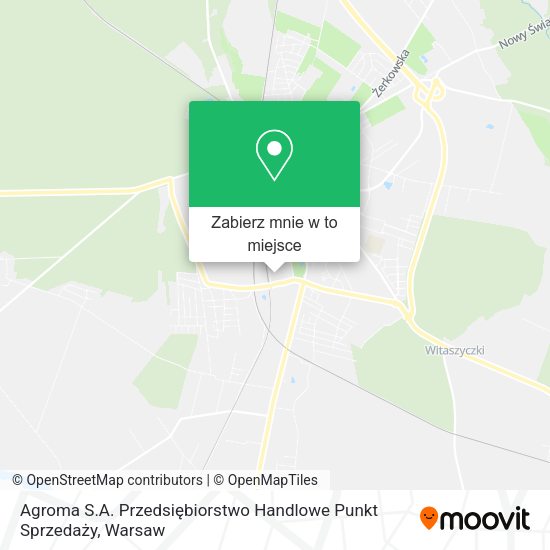 Mapa Agroma S.A. Przedsiębiorstwo Handlowe Punkt Sprzedaży