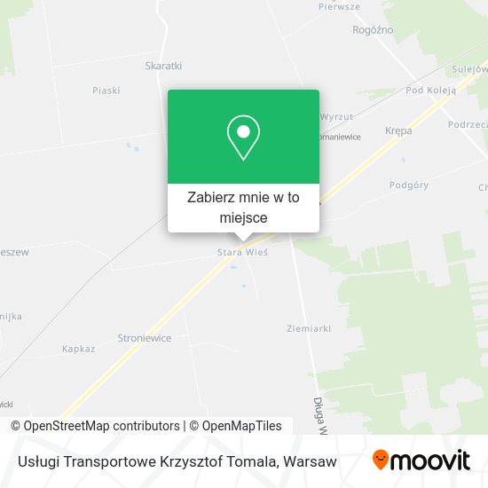 Mapa Usługi Transportowe Krzysztof Tomala