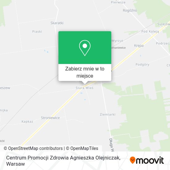 Mapa Centrum Promocji Zdrowia Agnieszka Olejniczak