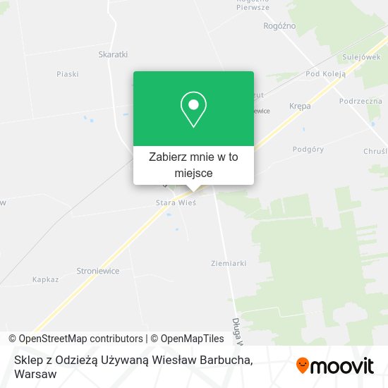 Mapa Sklep z Odzieżą Używaną Wiesław Barbucha