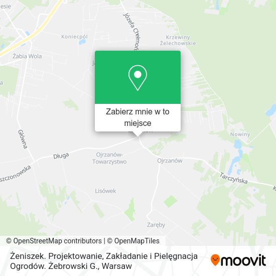 Mapa Żeniszek. Projektowanie, Zakładanie i Pielęgnacja Ogrodów. Żebrowski G.