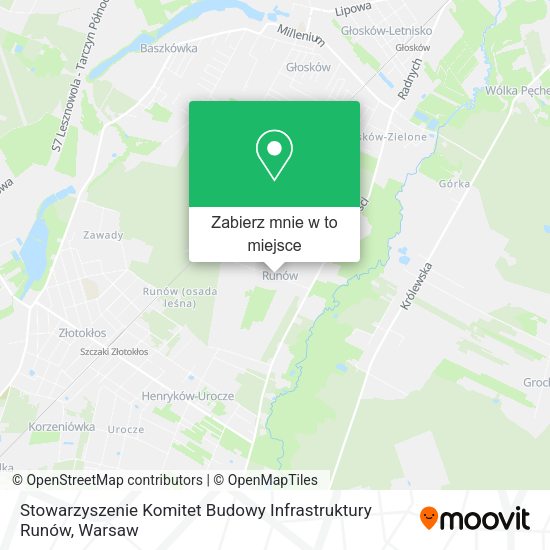 Mapa Stowarzyszenie Komitet Budowy Infrastruktury Runów