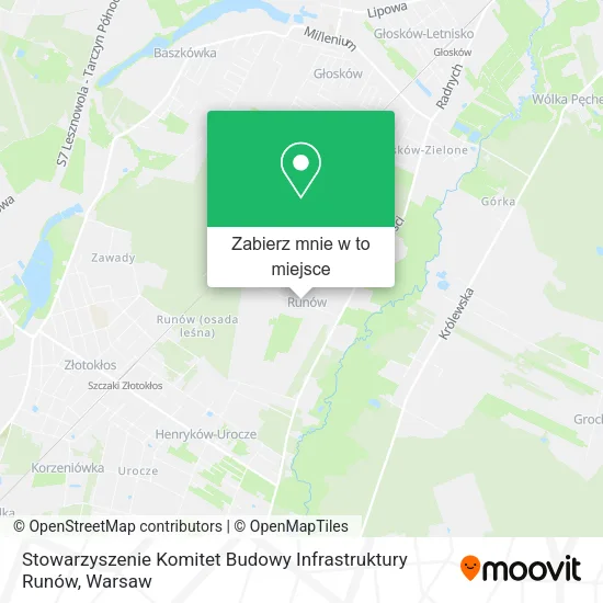 Mapa Stowarzyszenie Komitet Budowy Infrastruktury Runów