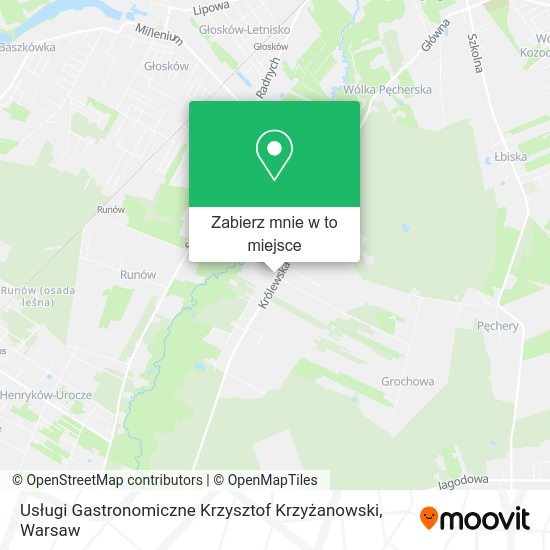 Mapa Usługi Gastronomiczne Krzysztof Krzyżanowski