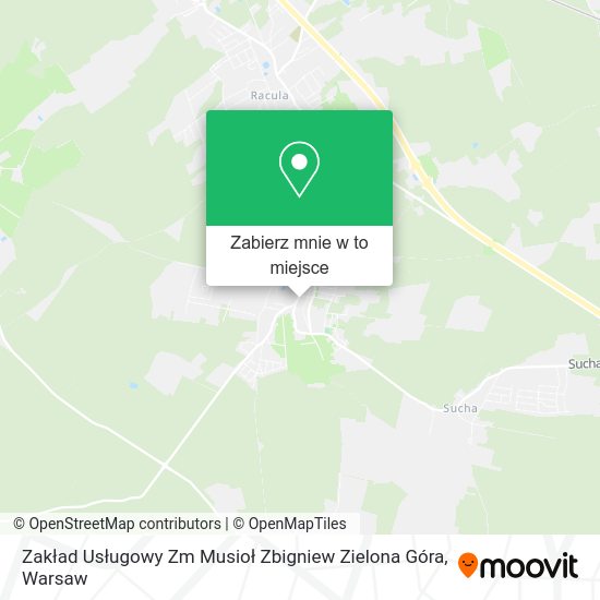 Mapa Zakład Usługowy Zm Musioł Zbigniew Zielona Góra