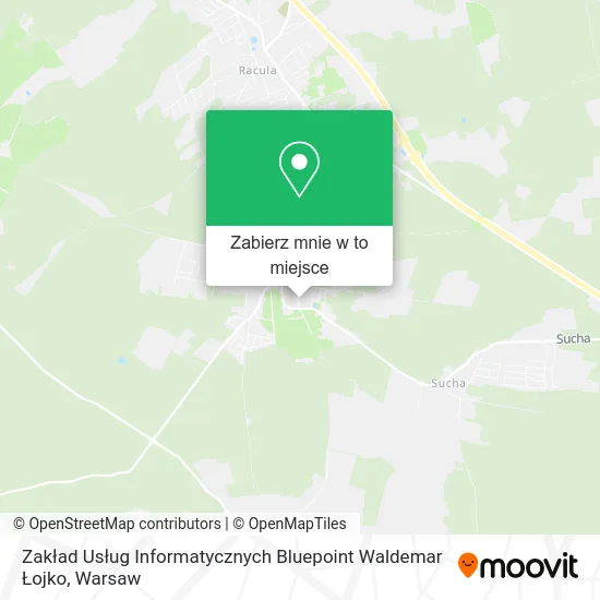 Mapa Zakład Usług Informatycznych Bluepoint Waldemar Łojko