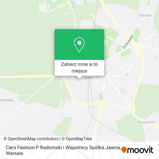 Mapa Caro Fashion P Radomski i Wspólnicy Spółka Jawna