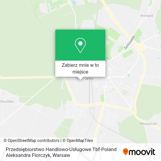 Mapa Przedsiębiorstwo Handlowo-Usługowe Tbf-Poland Aleksandra Florczyk