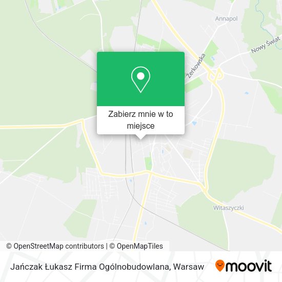 Mapa Jańczak Łukasz Firma Ogólnobudowlana