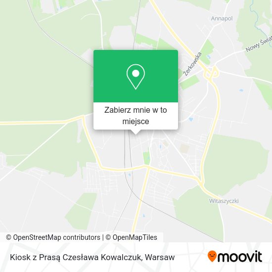 Mapa Kiosk z Prasą Czesława Kowalczuk