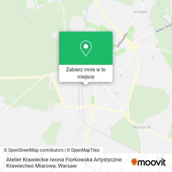 Mapa Atelier Krawieckie Iwona Florkowska Artystyczne Krawiectwo Miarowe