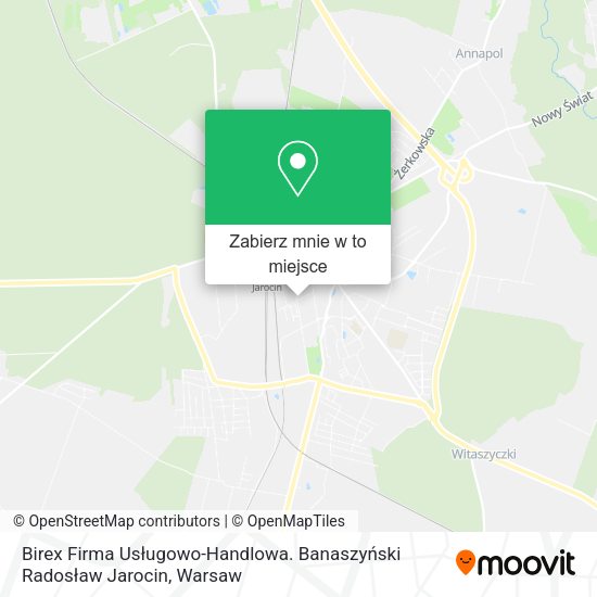 Mapa Birex Firma Usługowo-Handlowa. Banaszyński Radosław Jarocin