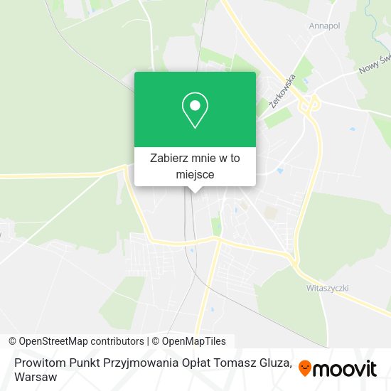 Mapa Prowitom Punkt Przyjmowania Opłat Tomasz Gluza