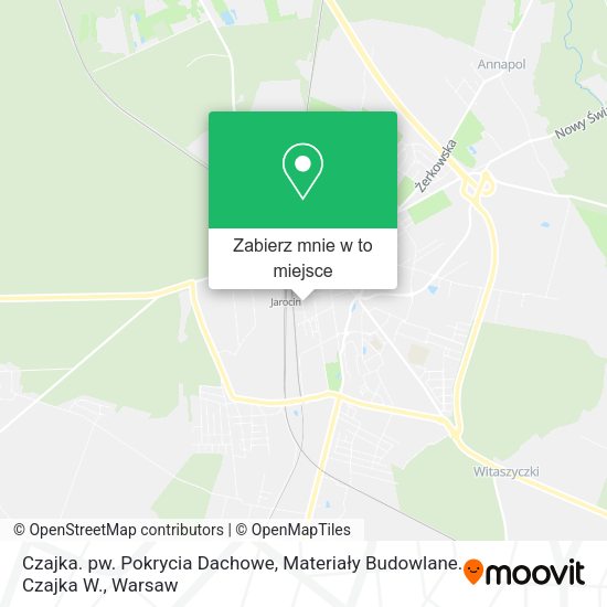 Mapa Czajka. pw. Pokrycia Dachowe, Materiały Budowlane. Czajka W.