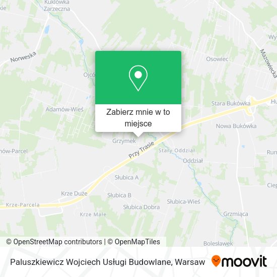 Mapa Paluszkiewicz Wojciech Usługi Budowlane