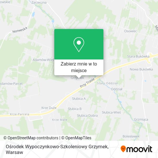 Mapa Ośrodek Wypoczynkowo-Szkoleniowy Grzymek