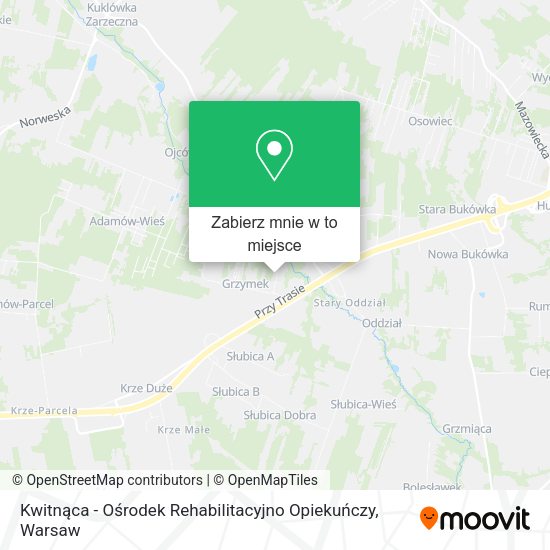 Mapa Kwitnąca - Ośrodek Rehabilitacyjno Opiekuńczy