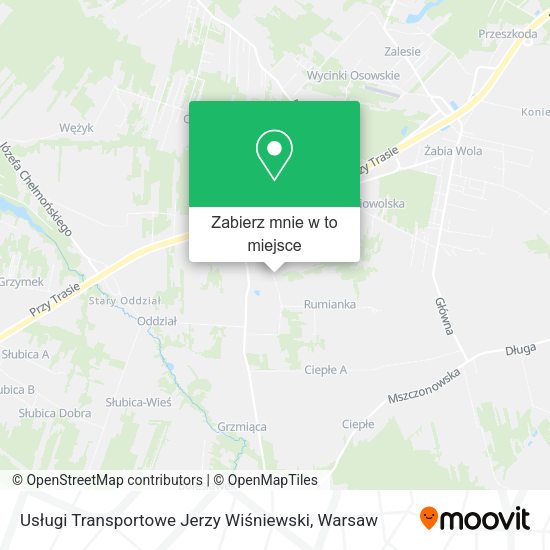 Mapa Usługi Transportowe Jerzy Wiśniewski