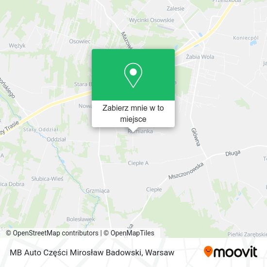 Mapa MB Auto Części Mirosław Badowski