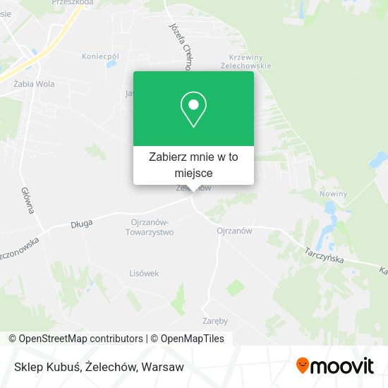 Mapa Sklep Kubuś, Żelechów