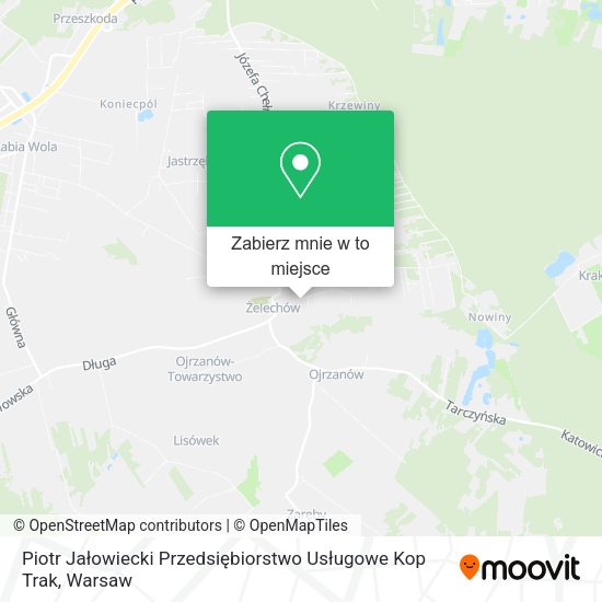 Mapa Piotr Jałowiecki Przedsiębiorstwo Usługowe Kop Trak
