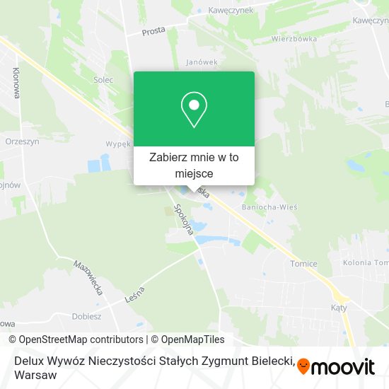 Mapa Delux Wywóz Nieczystości Stałych Zygmunt Bielecki