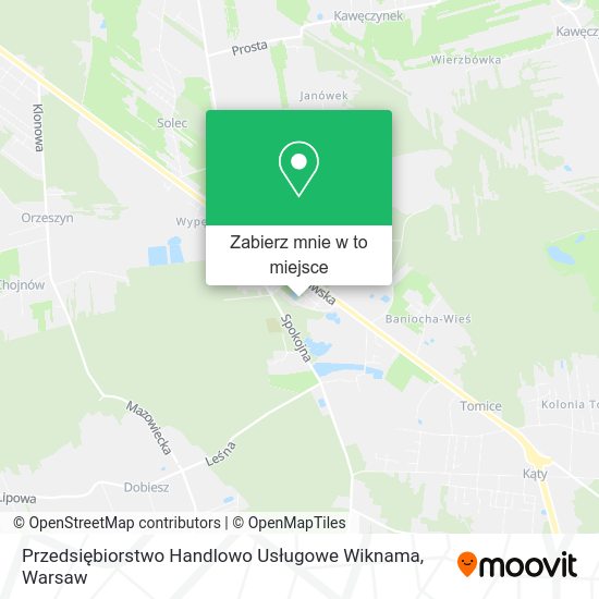 Mapa Przedsiębiorstwo Handlowo Usługowe Wiknama